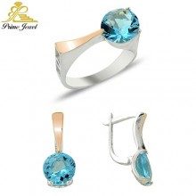 Altın +Gümüş Zirkon Taşlı Set